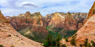 Hanging Canyon View of Zion's Court of the Patriarchs