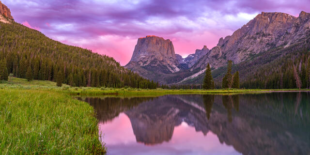 Sunset on Squaretop at Upper Green River Lake #2 print