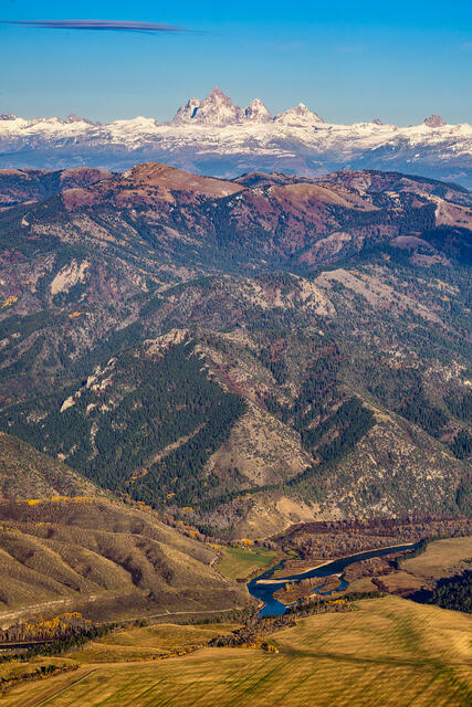 The Tetons From Above Swan Valley print