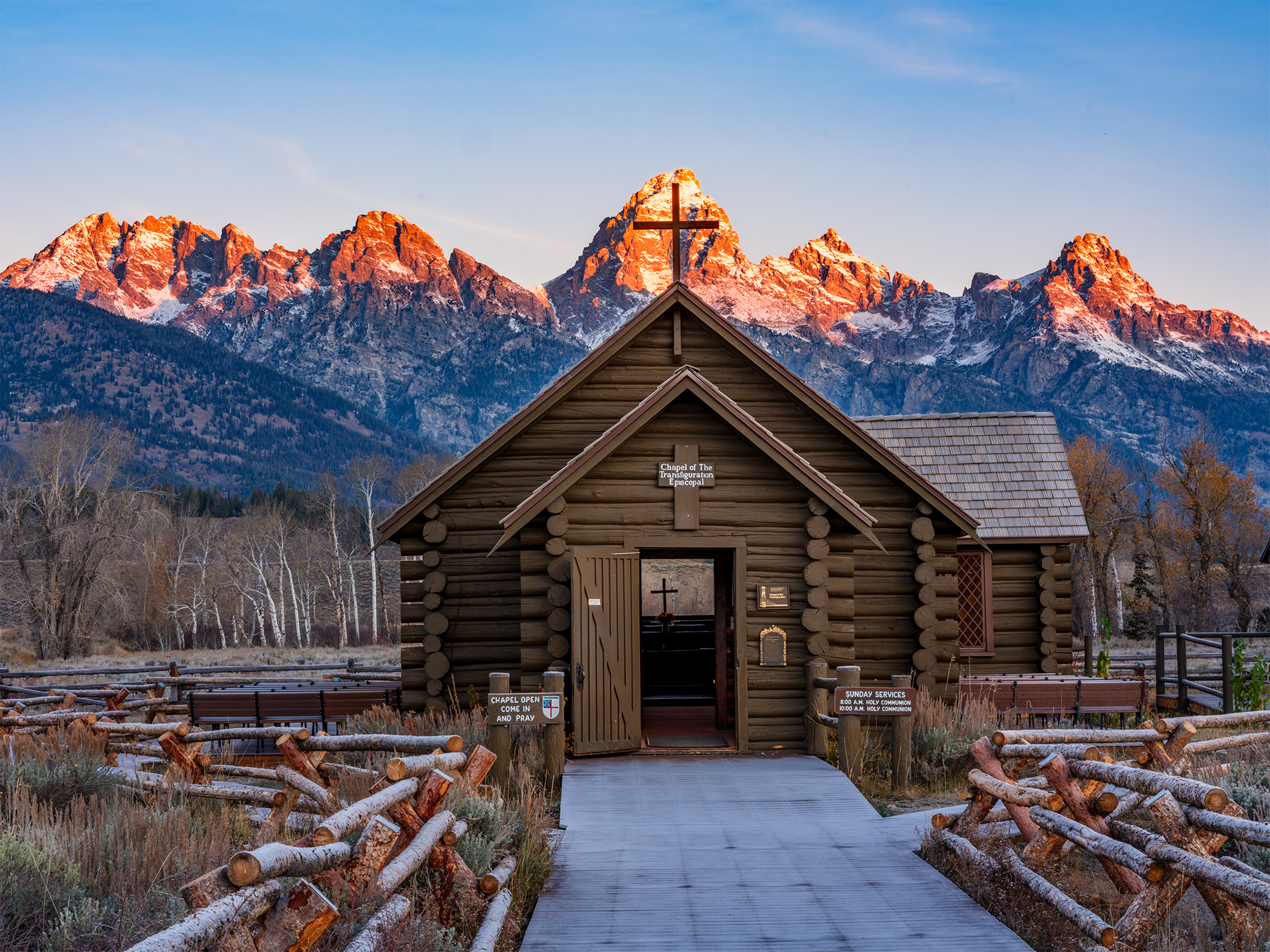 A peaceful view on a clear, frosty fall morning.