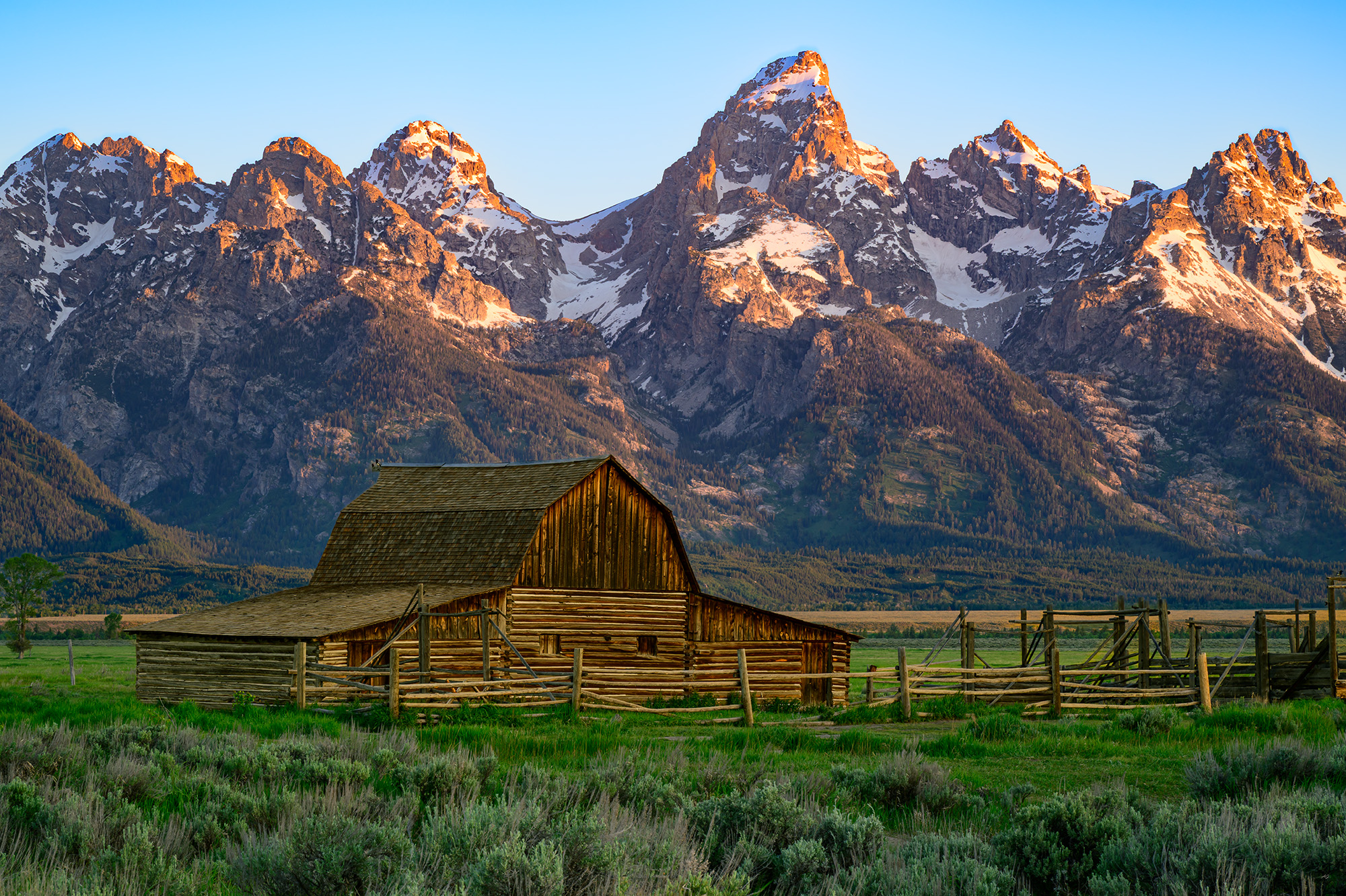 John Moulton Barn Perhaps one of the most iconic views of the Grand Teton is from this old barn that was built by John Moulton, one of the early...