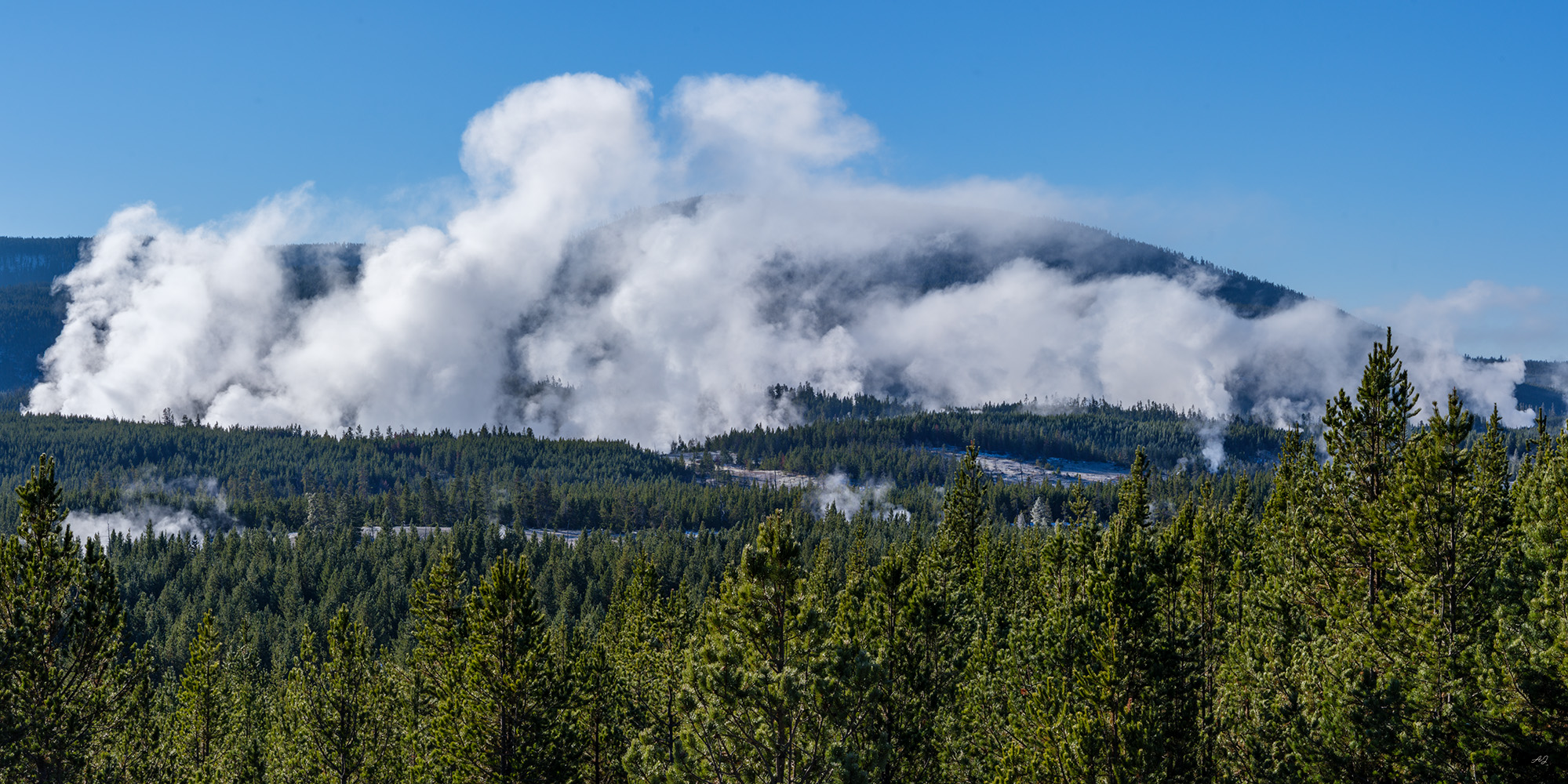Cold Morning overlooking the Norris Geyser Basin