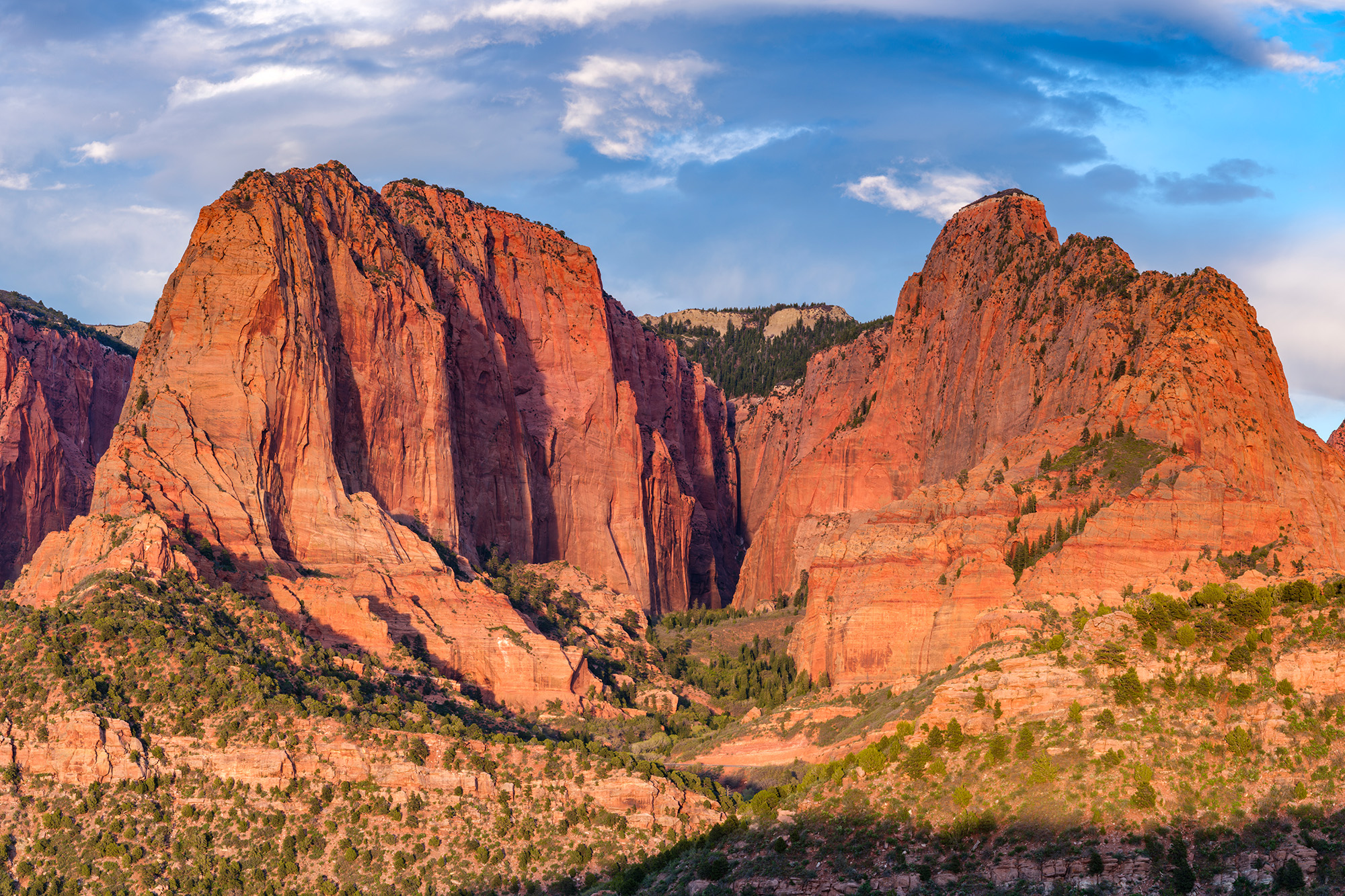 South Fork Taylor Creek Gorge Red cliffs, sheer walls, deep gorges, and slot canyons... these are what make up the beauty of Kolob's Canyons in the northern...