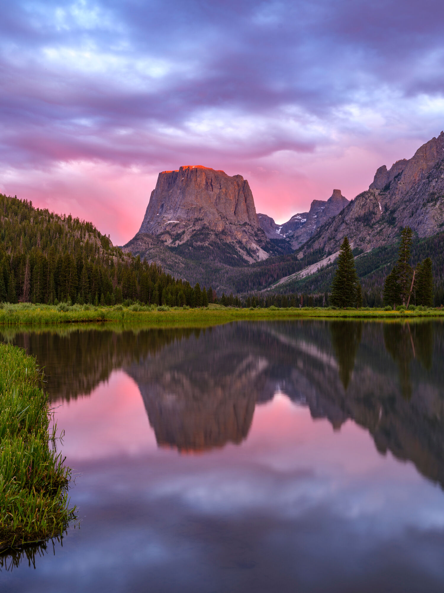 Sunset on Squaretop at Upper Green River Lake #3 Sunset on Squaretop at Upper Green River Lake #3